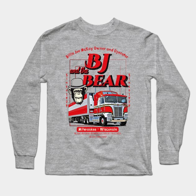 BJ & The Bear Trucking Company Lts Long Sleeve T-Shirt by Alema Art